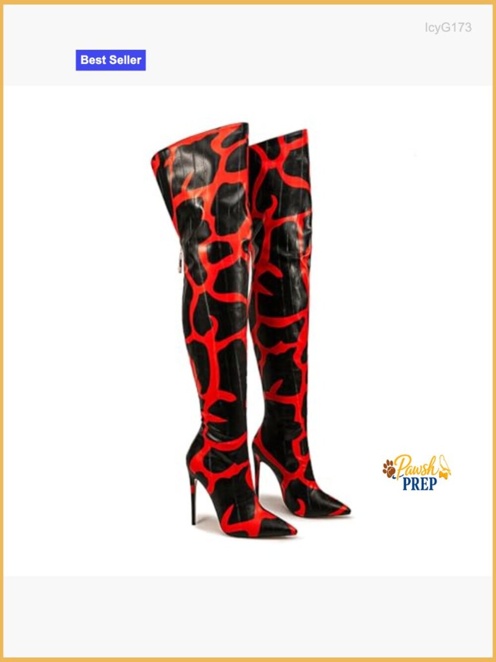 Thigh High Boots Over the Knee Stiletto Heel Pointed Toe Back Zipper Animal - Picture 2 of 7